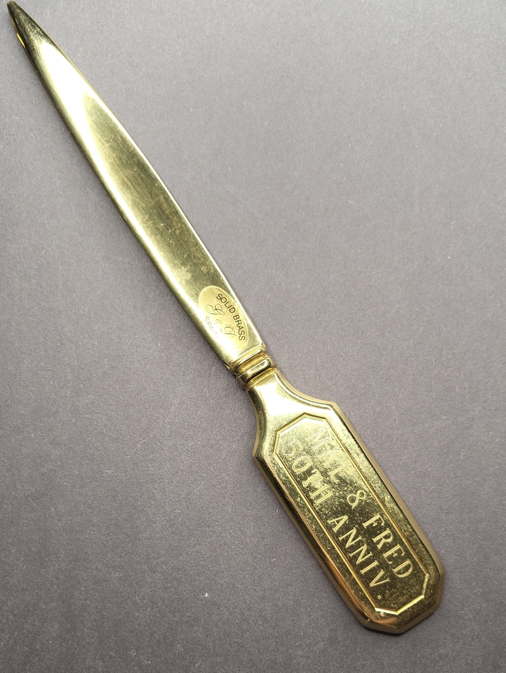 Solid Brass Letter Opener
